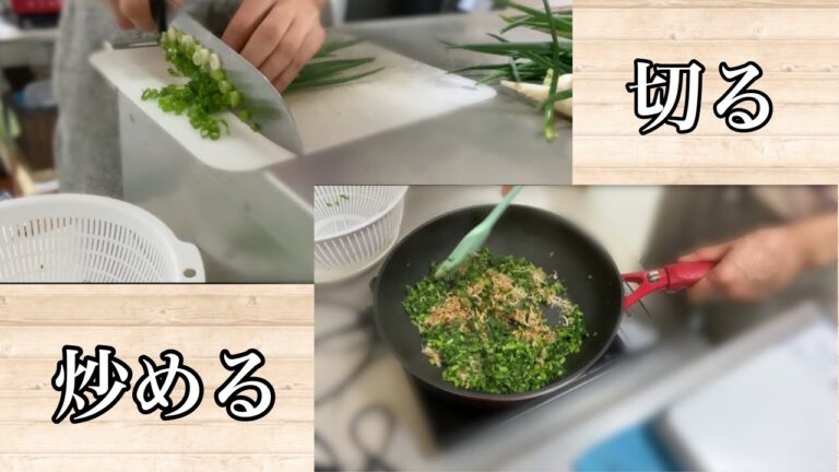 【絶品ご飯のお供】大根の葉炒め／ねぎの千切り【冷凍保存】