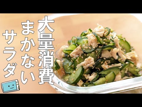 【レンジで簡単】きゅうりとササミの中華サラダのレシピ【レンチン食堂】
