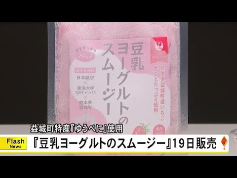 益城町特産のイチゴ使った『豆乳ヨーグルトのスムージー』共同開発【熊本】 (25/07/15 19:00)