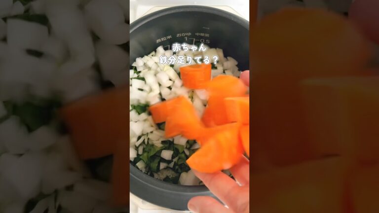 【お野菜たっぷり！鉄分ビビンバ】#離乳食 #離乳食作り置き#炊飯器で離乳食 #離乳食後期#離乳食鉄分#離乳食ひき肉#離乳食小松菜#野菜嫌い#白米拒否#ほたるごはん#shorts