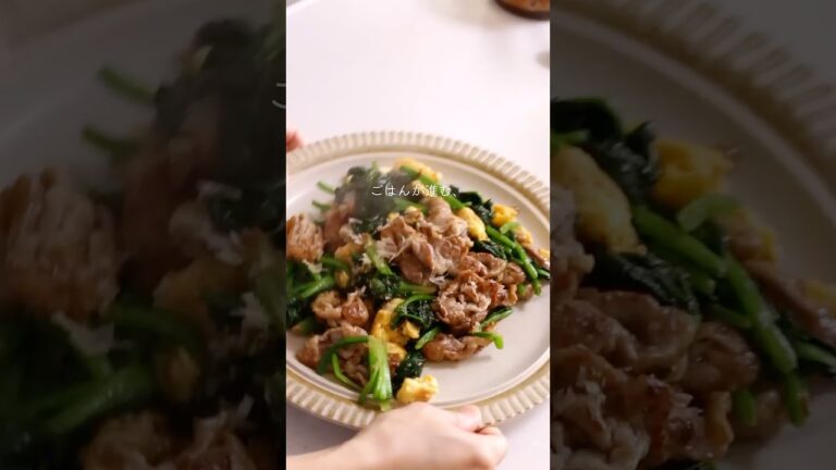 発酵ほうれん草と豚肉の卵炒め #まいにちごはん #発酵ごはん