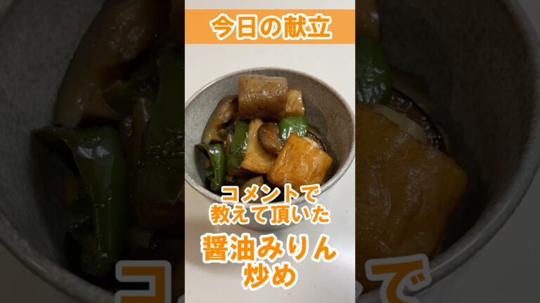 なす・ピーマン、こんにゃく、ひら・ごぼてん醤油みりん炒め #shorts #簡単レシピ #料理