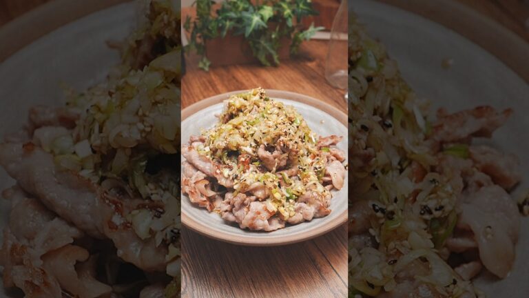 絶品ねぎダレの豚こま肉ともやしでございます #簡単レシピ #豚肉 #もやし