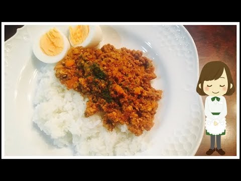 【簡単ドライカレー】電子レンジだけで完成！Minced-meat curry in the microwave〔Japanese food〕