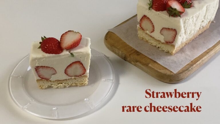 いちごのレアチーズケーキの作り方  Strawberry rare cheesecake