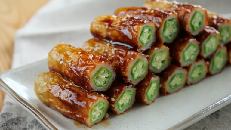 【10分で1品♡オクラ竹輪照り焼き】甘辛ダレでおかずにもお弁当にも◎ |  Okra and chikuwa teriyaki