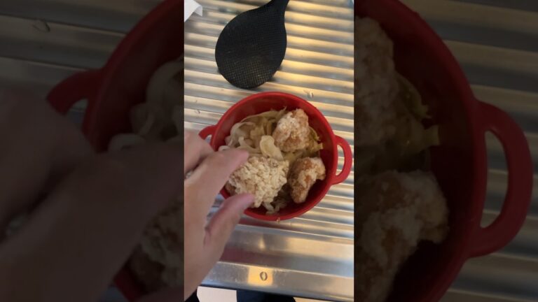 【弁当】冷凍からあげ、ゴマだれキャベツ【社会人】