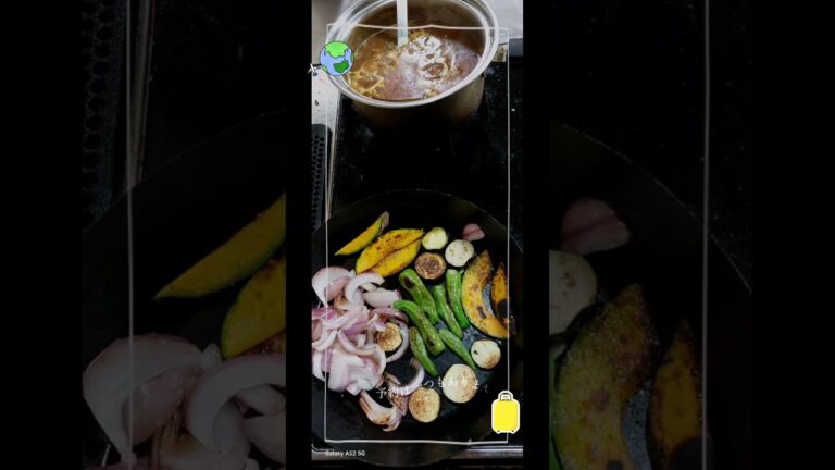 くうくうファームで採れた夏野菜のスープカレー🍛#くうくうファーム#スープカレー