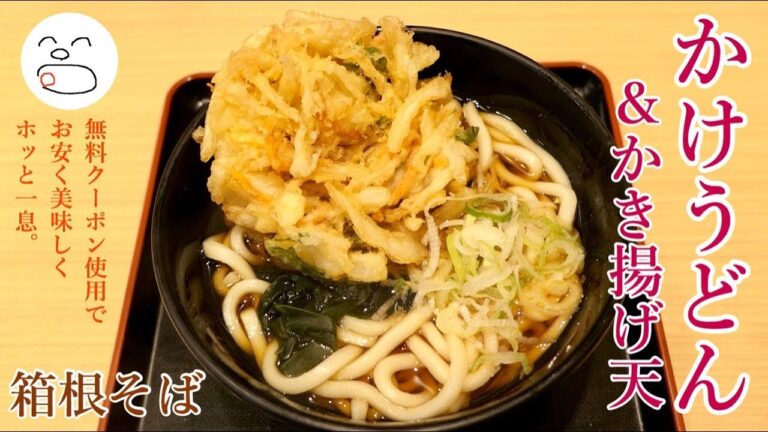 かけうどん＆かき揚げ天（無料クーポン）【一息くん#1016】箱根そば