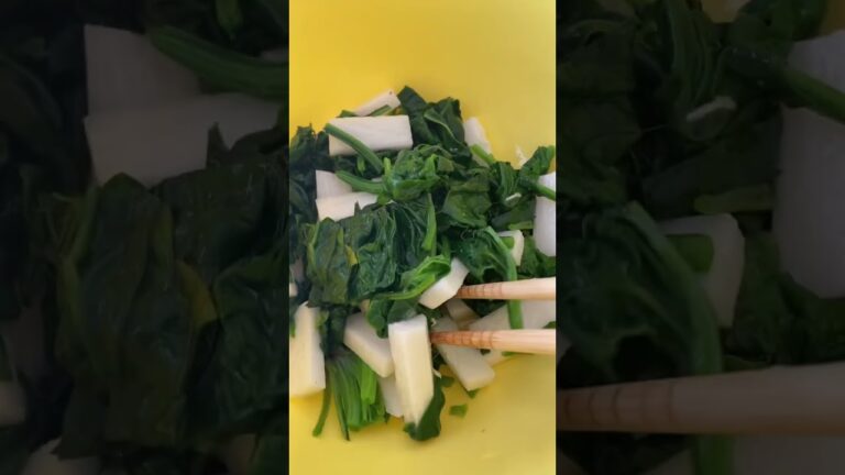 長芋とほうれん草の白だし和え#shorts