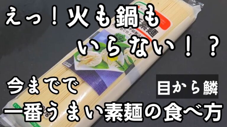 えっ！火も鍋もいらない？すげえ裏技！今までの素麺の中でこれが1番簡単でうまい！めんつゆ不要！悪魔のそうめん  アレンジレシピ ！ライフハック