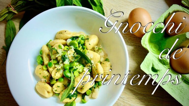 【新ジャガ芋のニョッキ・プランタニエール】旬のそら豆とグリンピースの手作りニョッキ/How to make gnocchi de printemps/【簡単料理】
