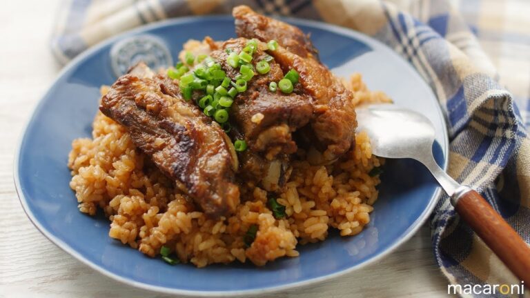 炊飯器でお肉とろとろ！ BBQソースの 骨つき スペアリブ 炊き込みご飯 のレシピ 作り方