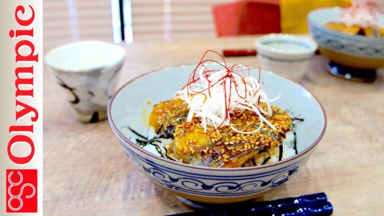 オリンピックの超簡単レシピ　 アジの照り焼き丼の作り方