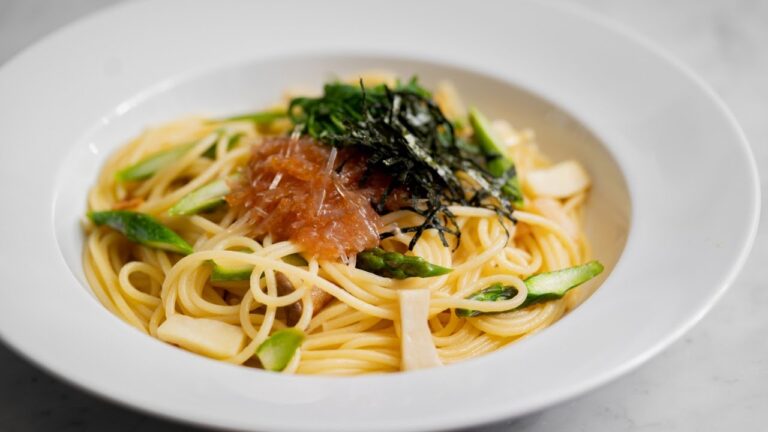 さっぱり美味しい！梅水晶の和風パスタのレシピ・作り方