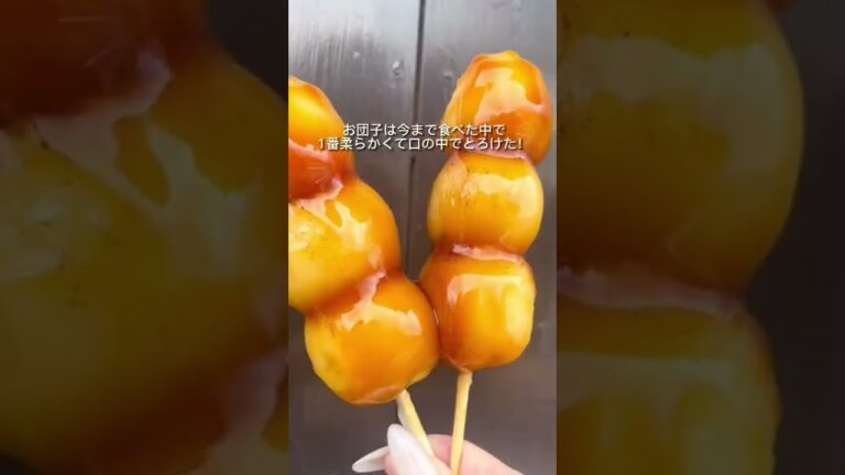 【古都芋本店】アツアツな出来たてみたらし団子🍡#グルメ大学 #みたらし団子 #嵐山