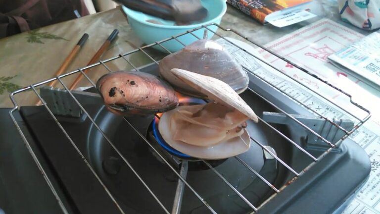 とったハマグリを自宅で浜焼き？？？