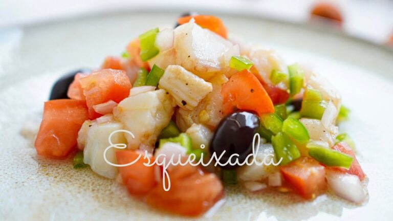 【Esqueixada】 Typical Barcelona dish | エスケシャーダの作り方 | スペイン料理レシピ  | バルセロナの名物バカラオレシピ