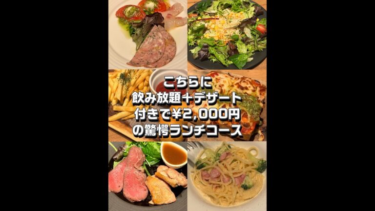 コスパ最高！？2,000円の驚愕ランチコース🤭 #shorts #関西ランチ #関西グルメ #大阪ランチ #大阪グルメ #梅田ランチ #梅田グルメ #センバキッチングリーンハウス #コスパ最強