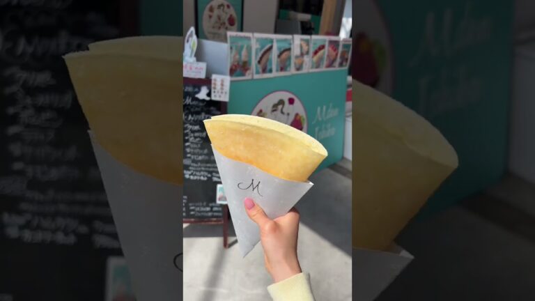 日本一薄いと噂のクレープ食べに行ったら想像以上にバリバリだった#japanesefood #クレープ #crepe #japantravel