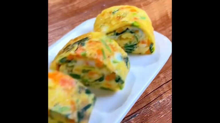 ほうれん草入り玉子焼き//Egg Roll with Spinach#youtube #food #cooking #recipe #easyrecipe #ytshorts #yt #ytshort