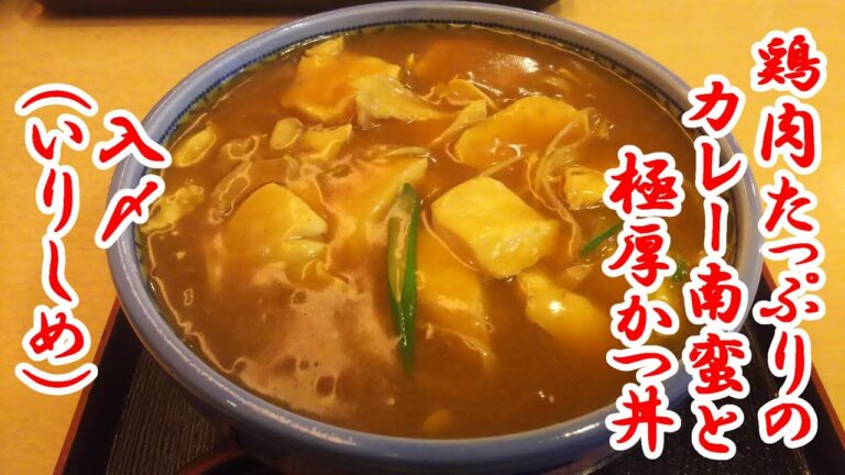 鶏肉たっぷりのカレー南蛮と極厚かつ丼！入〆 （いりしめ）【青森県青森市】