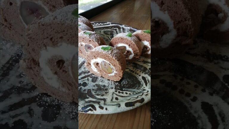 ぱおぱおスイーツ　栗のロールケーキ　ロールケーキ　　パンと器の店ぱおぱお