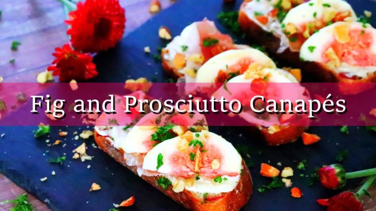 Fig and Prosciutto Canapes [料理動画]イチジクと生ハムのカナッペ の作り方レシピ