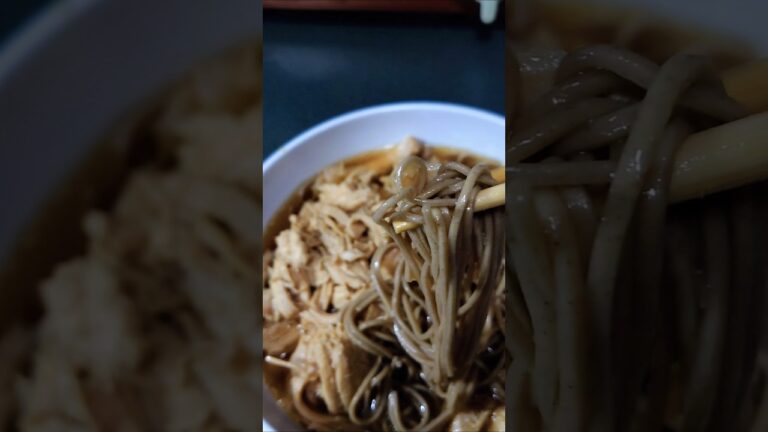 鶏むね肉で冷たい肉そば作ったら美味すぎた #飯テロ #shorts