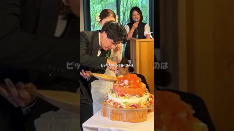 いくらドリップも？！豪華すぎるちらし寿司ケーキ💕movie by toast_wedding さん　#shorts