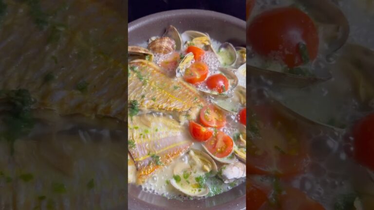 捌いてそのまま調理！イトヨリで簡単アクアパッツァ🐟#魚釣り #cooking #おうちごはん #料理 #japanesefood #sashimi #seafood #アクアパッツァ