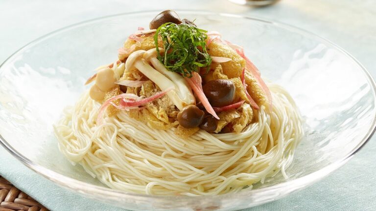 きのこの香味そうめん