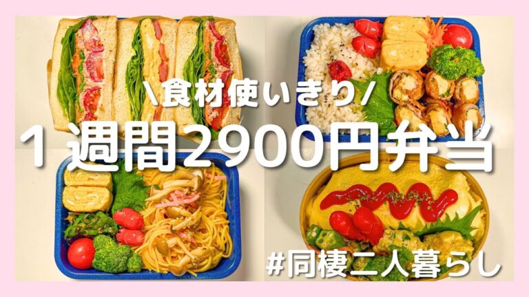 【1週間2900円】ムダなし！マネするだけの簡単弁当【お買い物リスト付き】