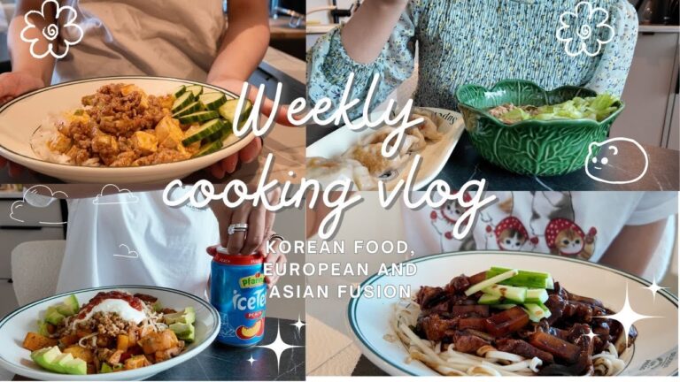 Weekly Cooking Vlog💕Korean Gan-Jjajang Noodles,  Mapo Tofu, Homemade Dumplings, Sweet Potato Salad