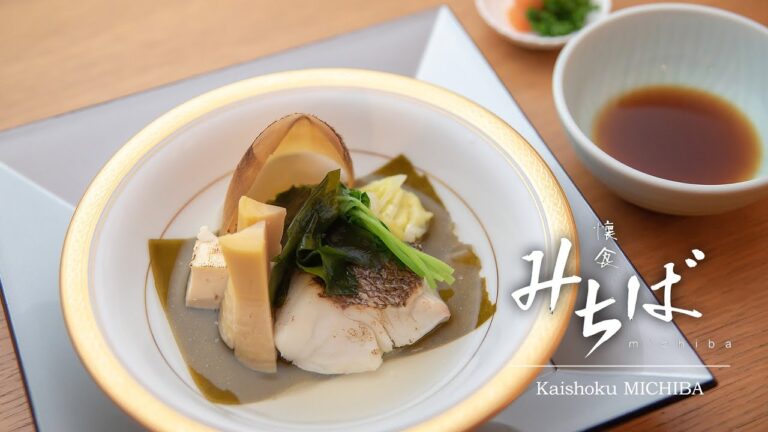 懐食みちば｜2021年4月のランチ：新緑豆腐、沢煮椀、鮃、初鰹、桜鱒塩焼き、桜鯛酒蒸しなど。