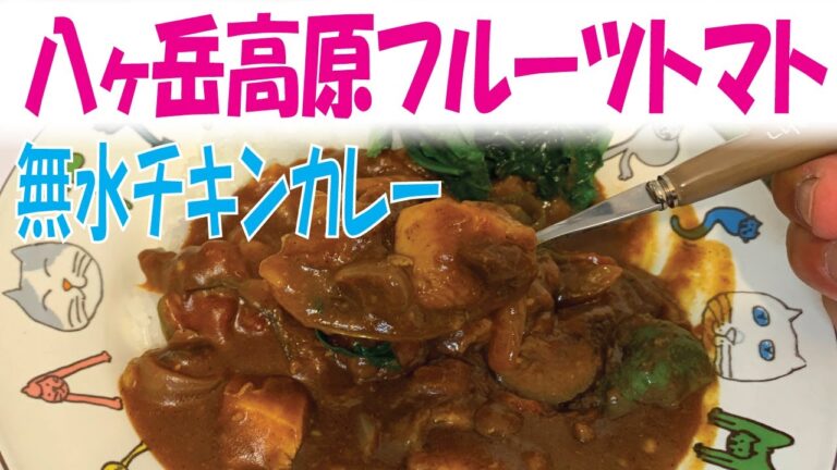 【無水トマトカレー】八ヶ岳高原フルーツトマトを使ったトマトカレー