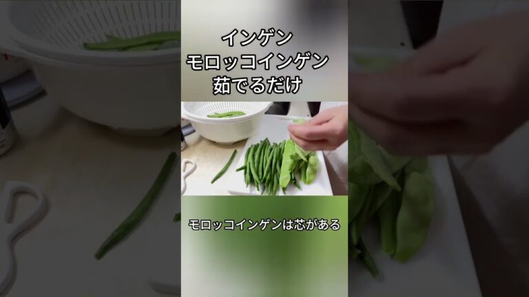 インゲンを茹でる #モロッコイン ゲン #インゲン #ショート #reels #リール #shorts #夏野菜 #茹で方