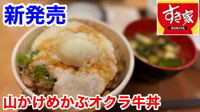 すき家の新発売「山かけめかぶオクラ牛丼」を食べたら、後悔した‼️