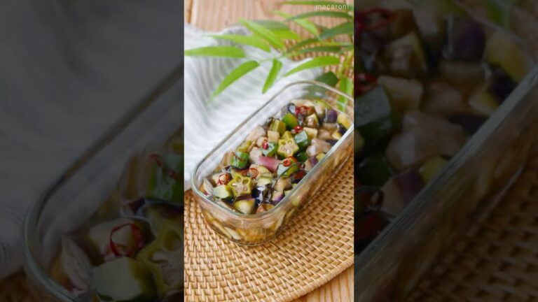 【夏の作り置きに】夏野菜の浅漬け #なす #オクラ #きゅうり