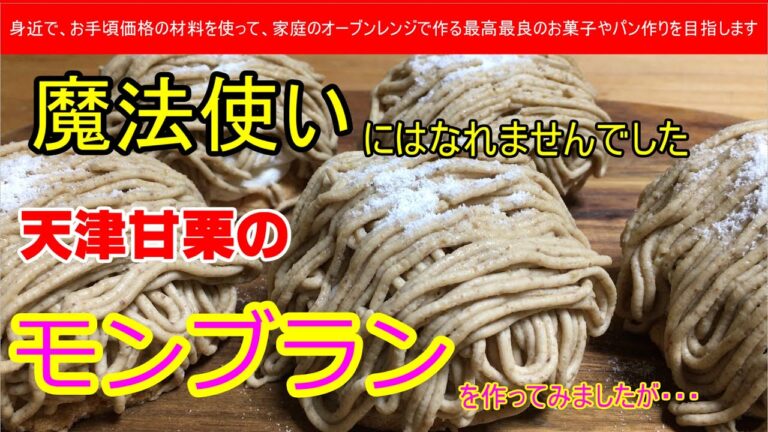 天津甘栗のモンブラン　天津甘栗を使ったペーストを作ってモンブランを作ってみたのですが・・・しかし・・・