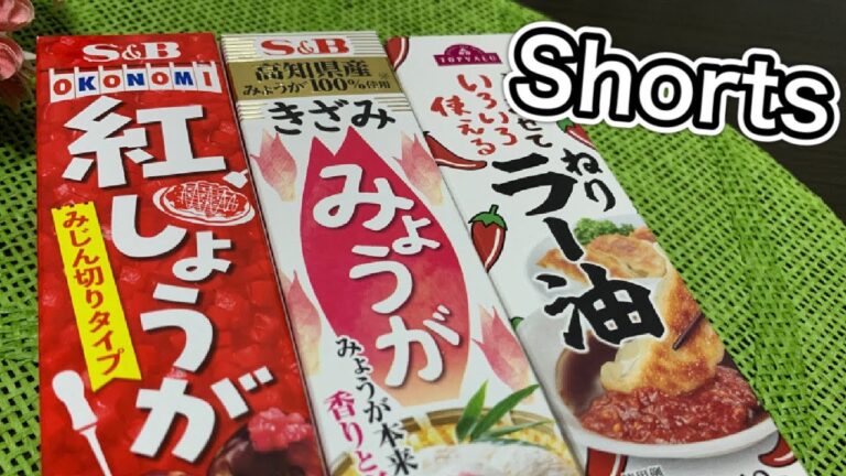 【新発売】チューブ入り　調味料　紅生姜　みょうが　ねり　ラー油　使いたい時にちょい足しが出来る　便利　万能調味料　#Shorts