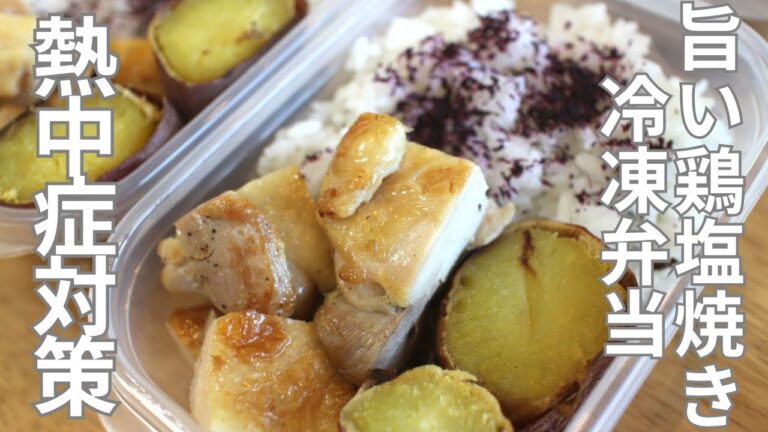 【冷凍弁当/作り置き】しっかり味の鶏モモ塩焼きと海苔ご飯/熱中症対策に