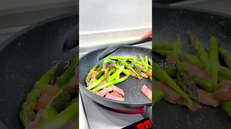 たった5分で🍳アスパラめんつゆバター炒め
