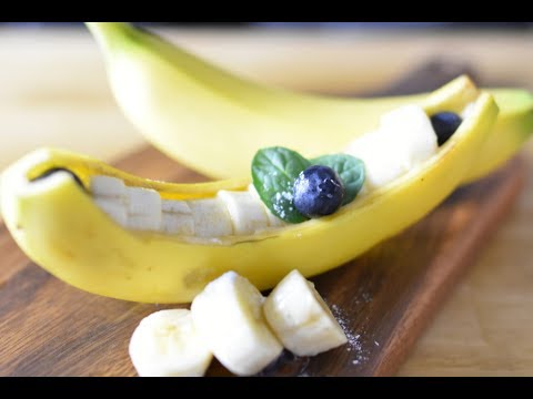 【HowTo】かわいいバナナボートの作り方🍌【料理レシピはPartyKitchen🎉】