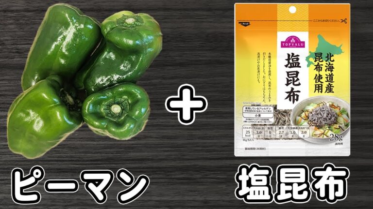 【ピーマンと塩昆布のレシピ4品】箸が止まらない程美味しくて簡単な料理を紹介！夏野菜大量消費レシピ　お手軽副菜の作り方