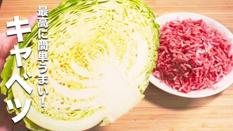 【キャベツの簡単レシピ】豚ひき肉と簡単炒めるだけ！ご飯に合いまくる！