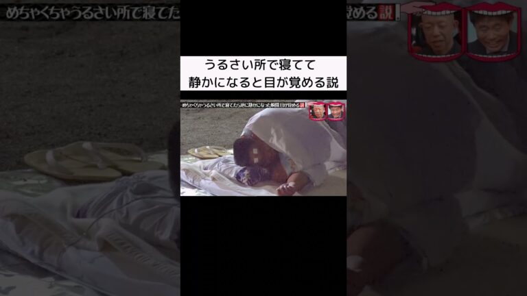 水曜日のダウンタウン｜うるさい所で寝てて静かになると目が覚める説