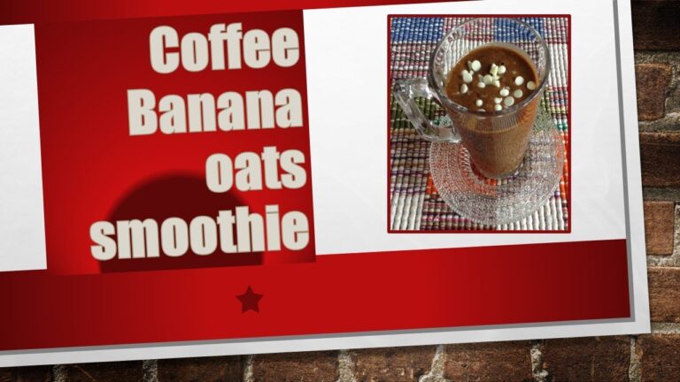 Coffee Banana Oats smoothie - healthy quick breakfast #shorts