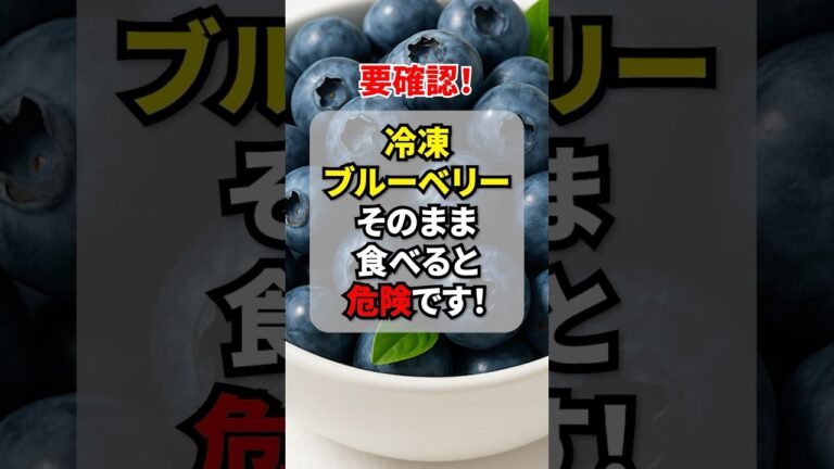 要確認! 冷凍ブルーベリーそのまま食べると危険です!