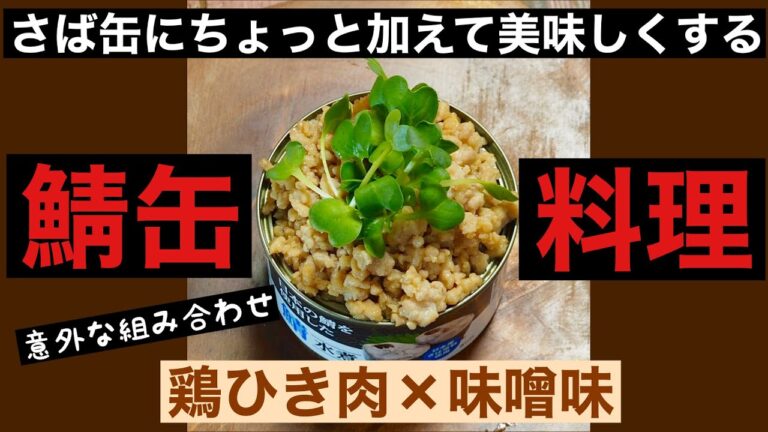 【鯖缶レシピ】お魚と鶏ひき肉と味噌の意外な組み合わせが美味しい